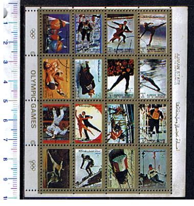 33015 - AJMAN	1973-2769s  * Olimpiadi invernali - 16 valori serie completa timbrata - Catalogo O.T.S. n  2551a-66a