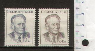 33151 - CECOSLOVACCHIA 1967- Yvert 1606-07 * Presidente Antonin Novotny - 2 valori serie completa nuova senza colla