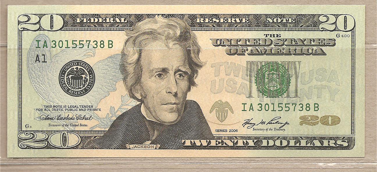 34095 - USA - banconota non circolata da 20 Dollari - 2006