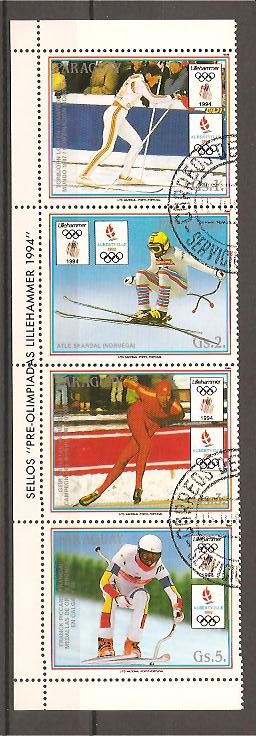 34220 - Paraguay - serie completa usata: Olimpiadi invernali Lillehammer 1994
