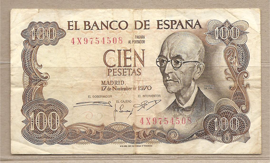 34812 - Spagna - banconota circolta da 100 Peseta - 1970