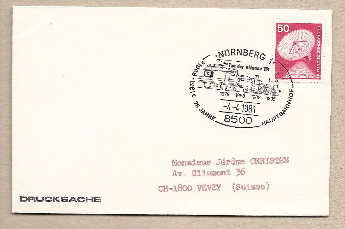 34893 - Germania Occidentale - busta con annullo speciale - Locomotive - 1981