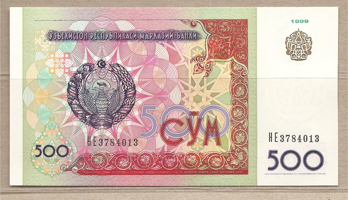 35055 - Uzbekistan - banconota non circolata da 500 Som - 1999