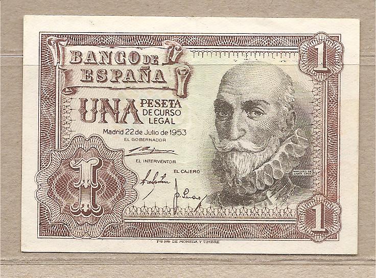 35228 - Spagna - banconota circolata qFdS da 1 Peseta - 1953