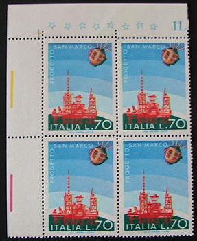 35711 - 1975 - Imprese spaziali italiane. N.1298  **  in quartina