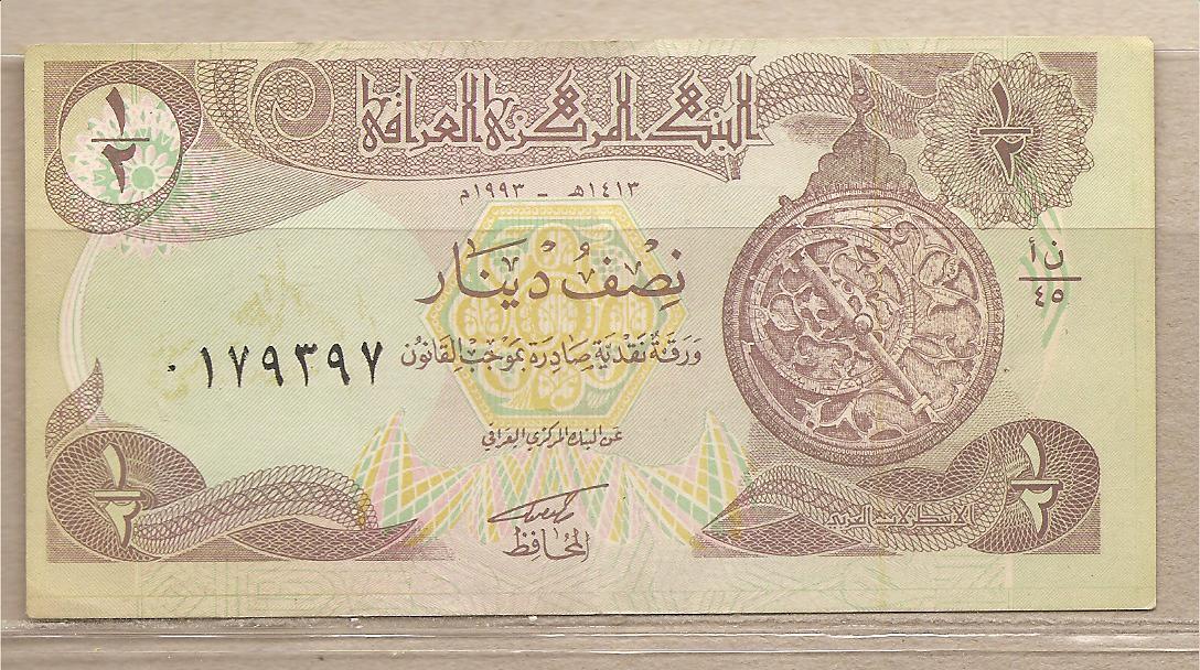 35876 - Iraq - banconota circolata qFDS da 1/2 Dinaro