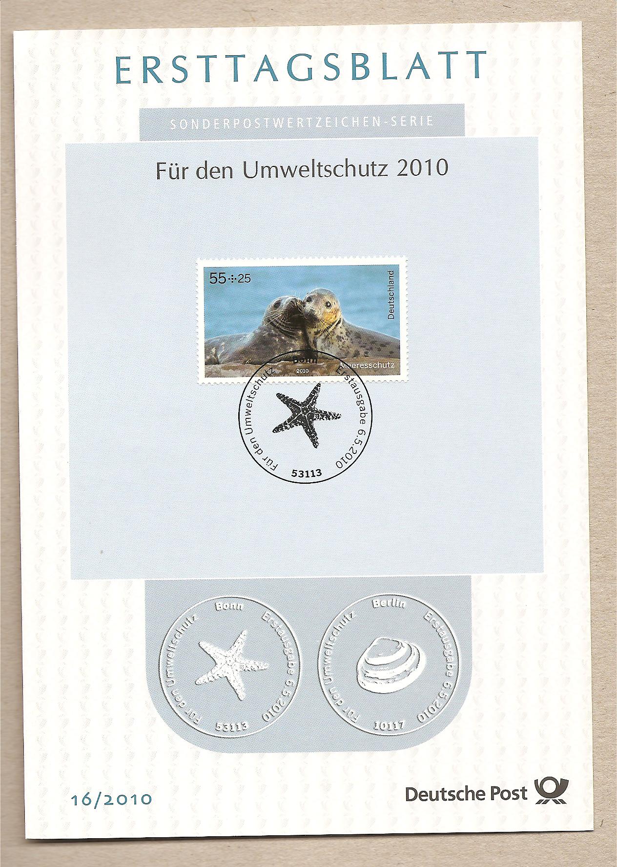 35924 - Germania - emissione primo giorno con annullo speciale di Bonn: Protezione ambientale - 16/2010