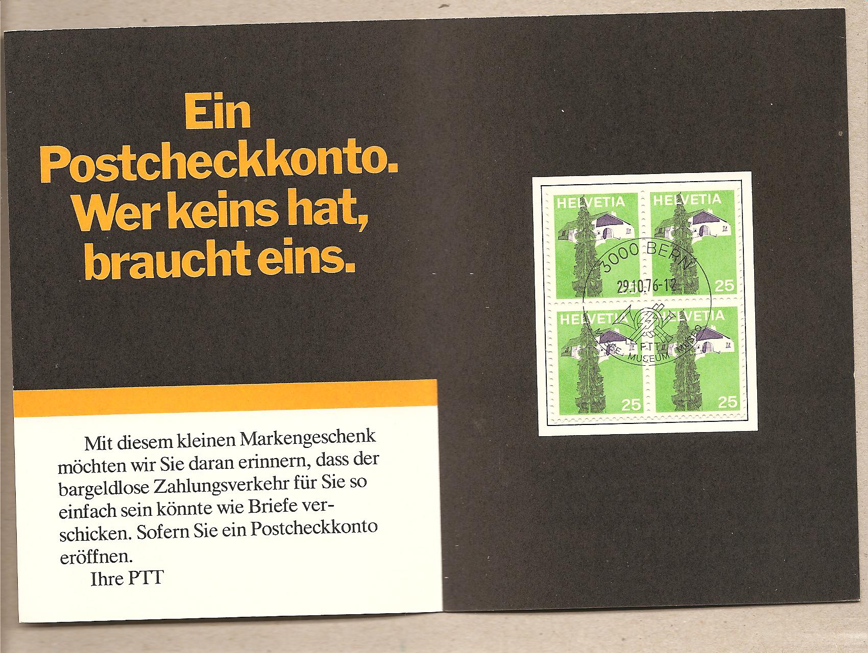 36155 - Svizzera - carnet pubblicitario Poste Svizzere con quartina serie: Paesaggi caratteristici svizzeri - 1973 * G