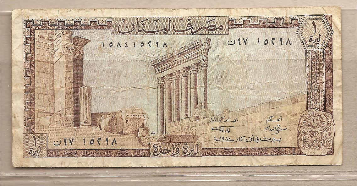 36170 - Libano - banconota circolata da 1 Livres