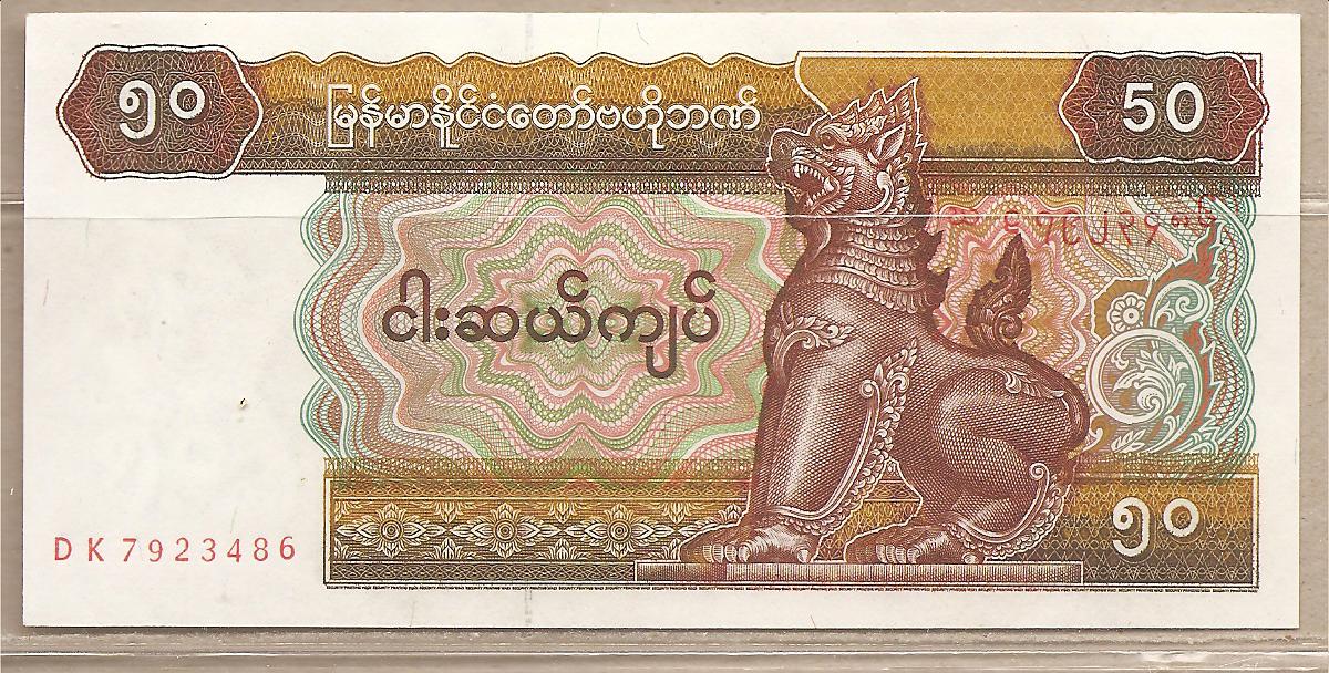 36432 - Myanmar - banconota non circolata da 50 Kyats