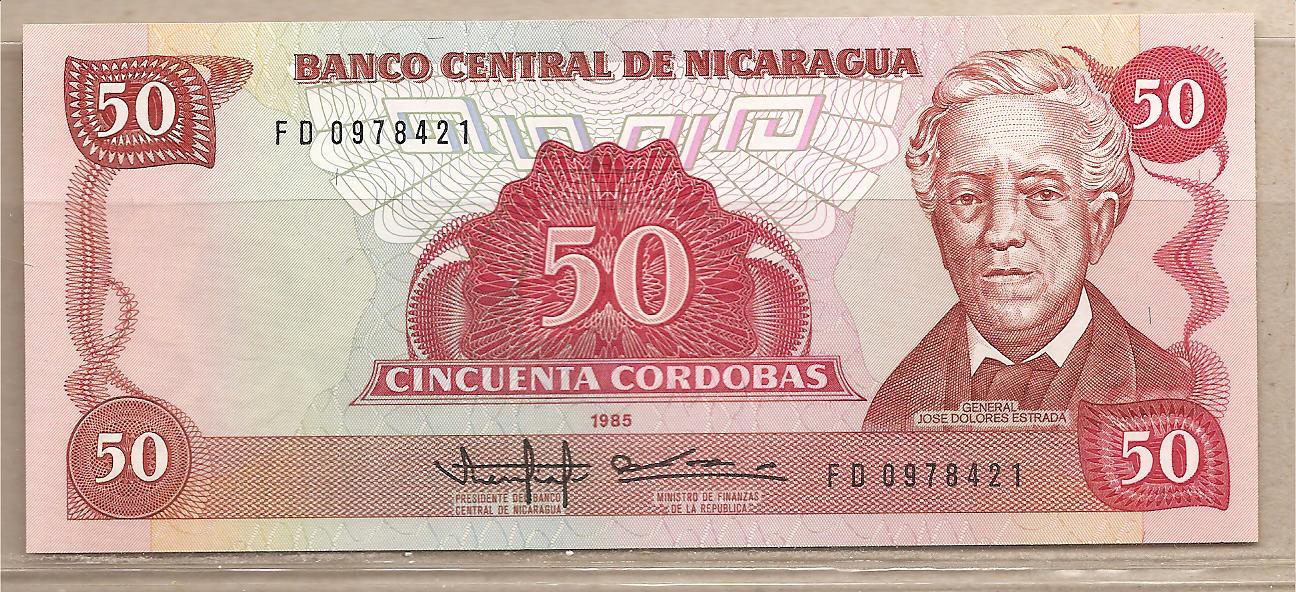 36607 - Nicaragua - banconota non circolata da 50 Cordobas - 1985