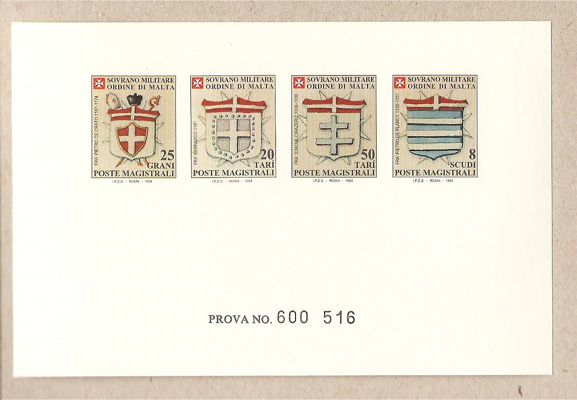 36855 - SMOM - Prova della serie 463/466 - 1994 - Stemmi dei Gran Priori