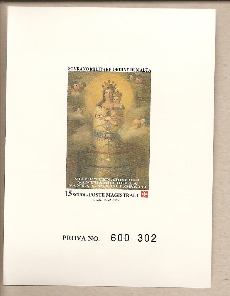36860 - SMOM - Prova di stampa serie 478 - 1994 - Santuario della Santa Casa di Loreto
