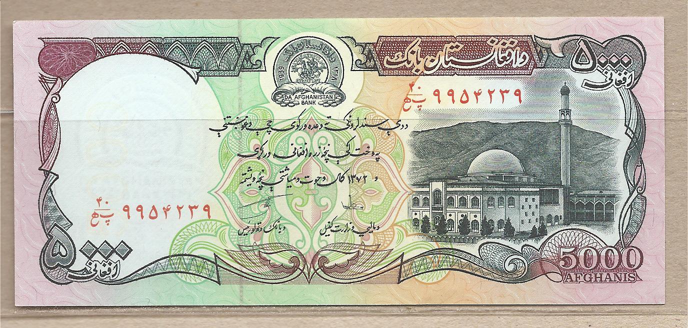 36966 - Afghanistan - Banconota non circolata da 5000 Afghanis - 1993