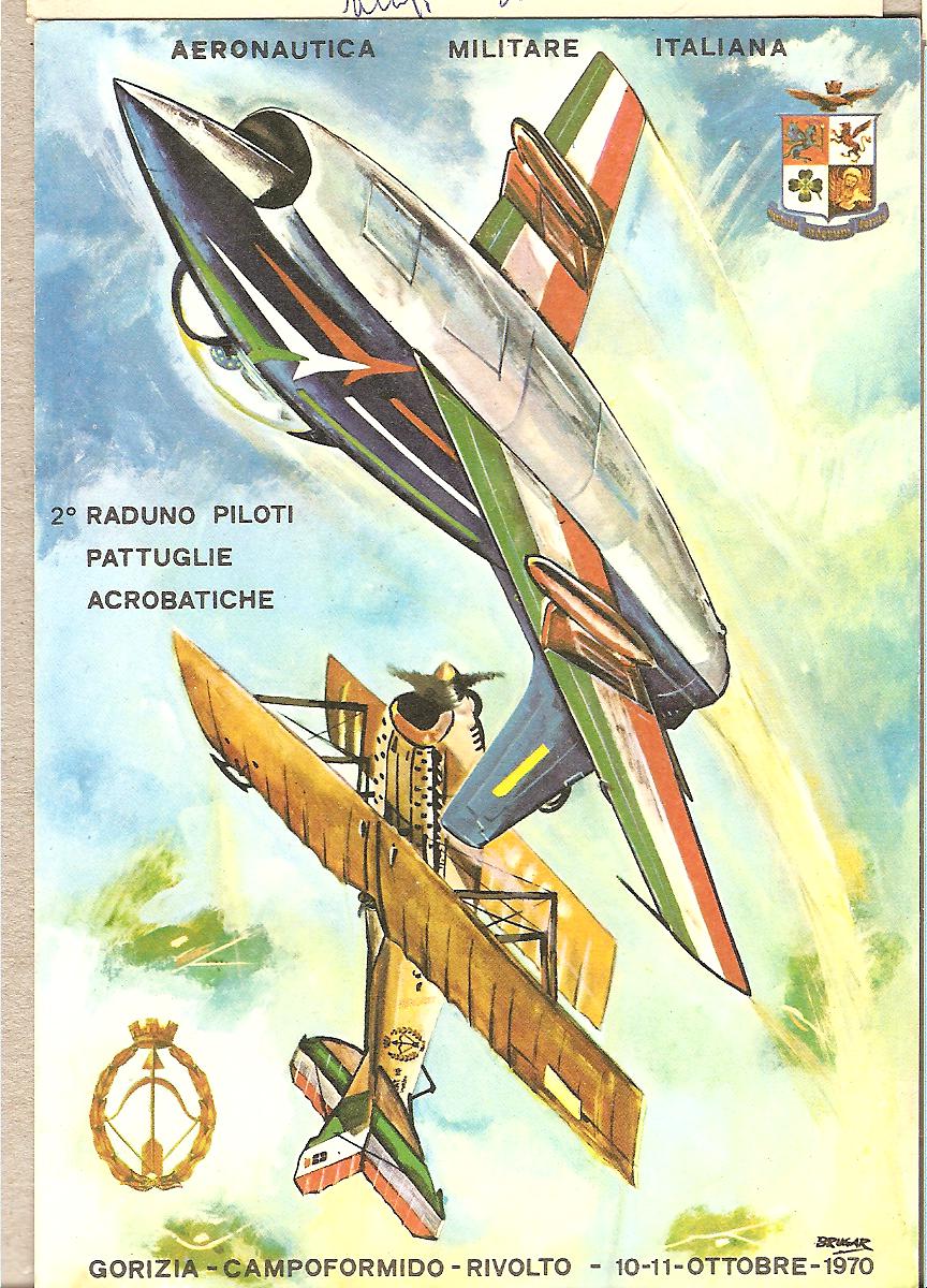 37118 - Italia - cartolina con annullo speciale - 2 raduno Piloti Pattuglie Acrobatiche - 1970 - Rivolto (UD)