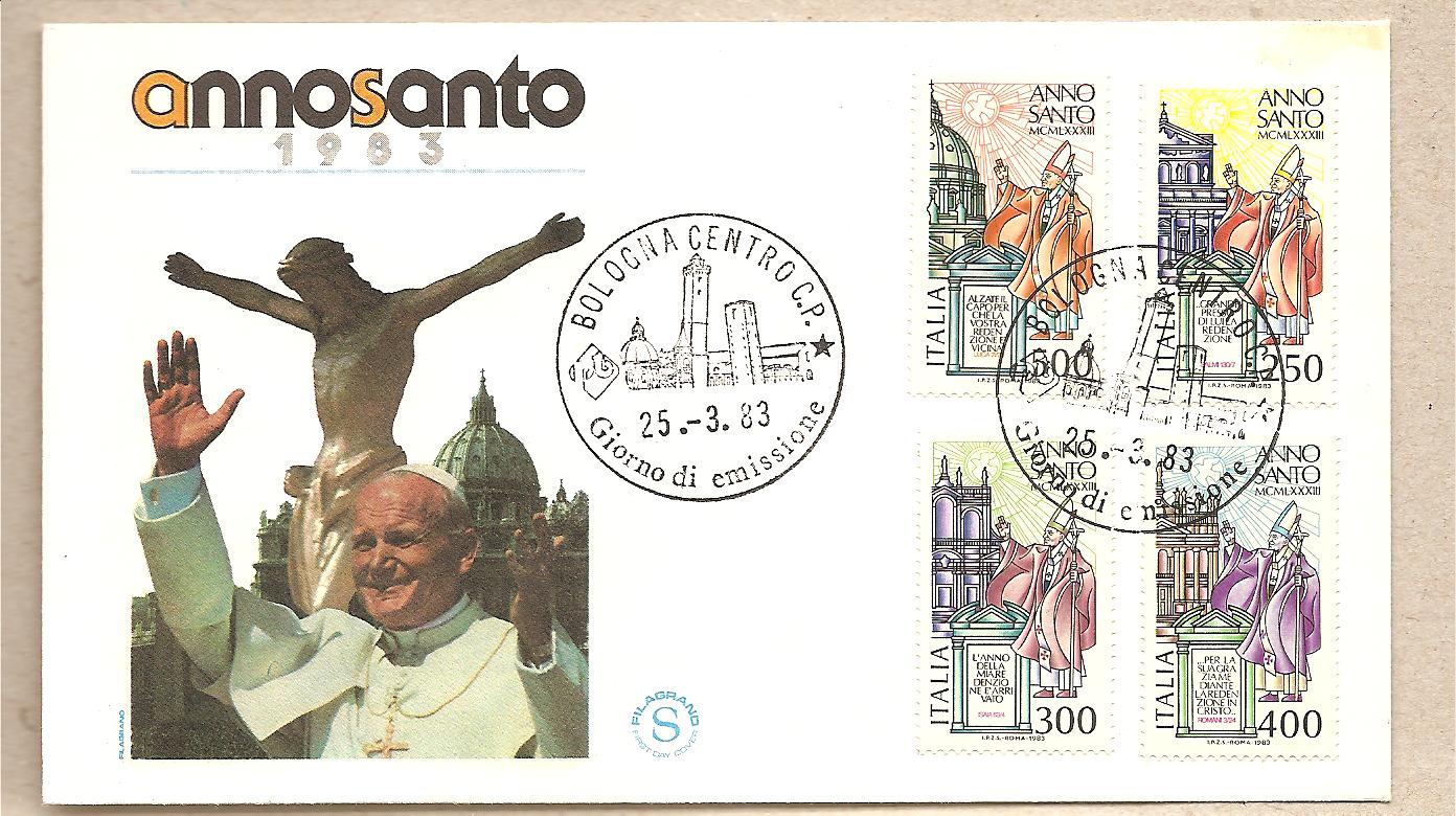 37268 - Italia - busta FDC con serie completa: Anno Santo - 1983
