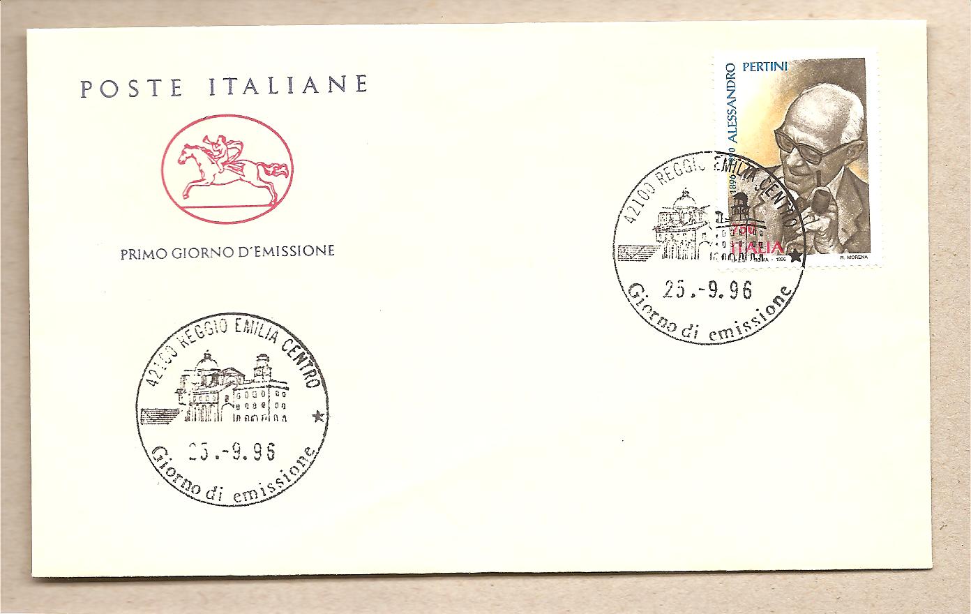 37269 - Italia - busta FDC con serie completa: Centenario della nascita di Alessandro Pertini - 1996