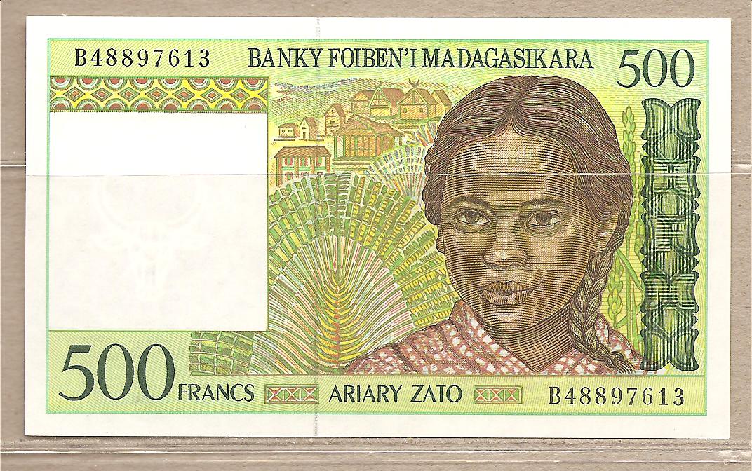 37337 - Madagascar - banconota non circolata da 500 Franchi - 1999