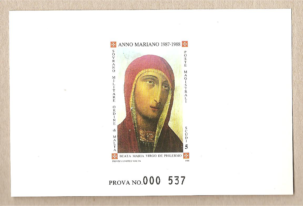 37420 - SMOM - prova di stampa della serie 283 - Anno mariano - 1988