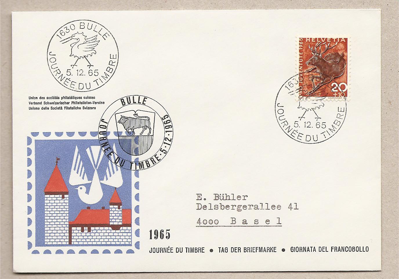 37596 - Svizzera - busta con annullo speciale:Giornata del francobollo - 1965