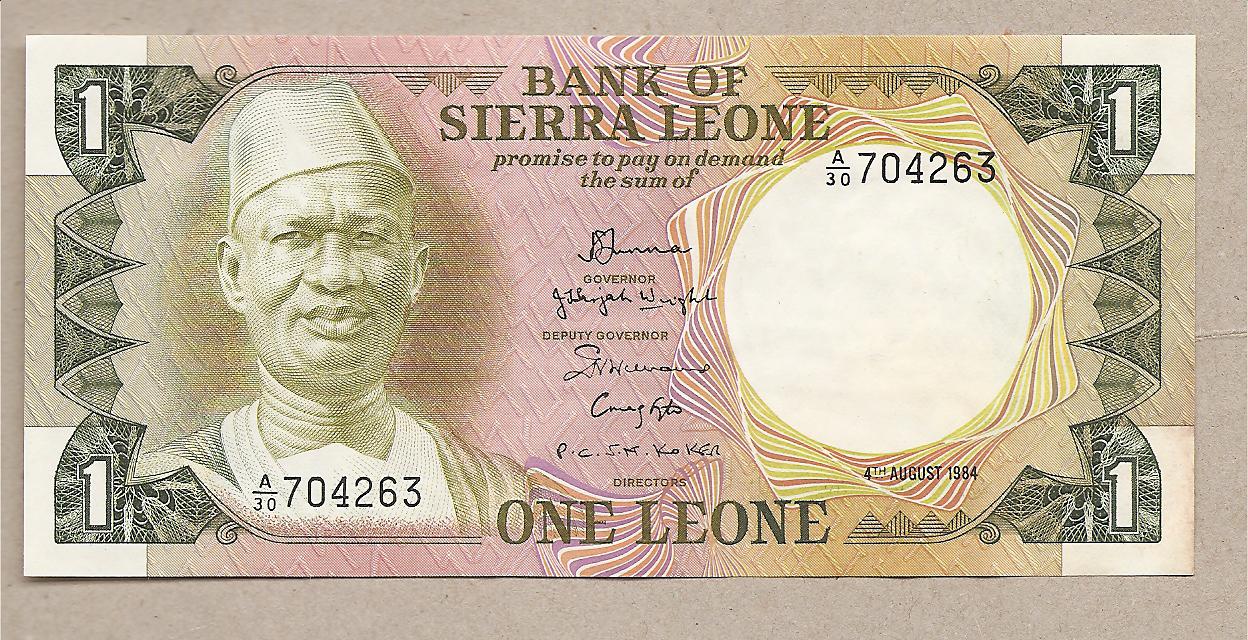 39157 - Sierra Leone - banconota non circolata da 1 Leone - 1984