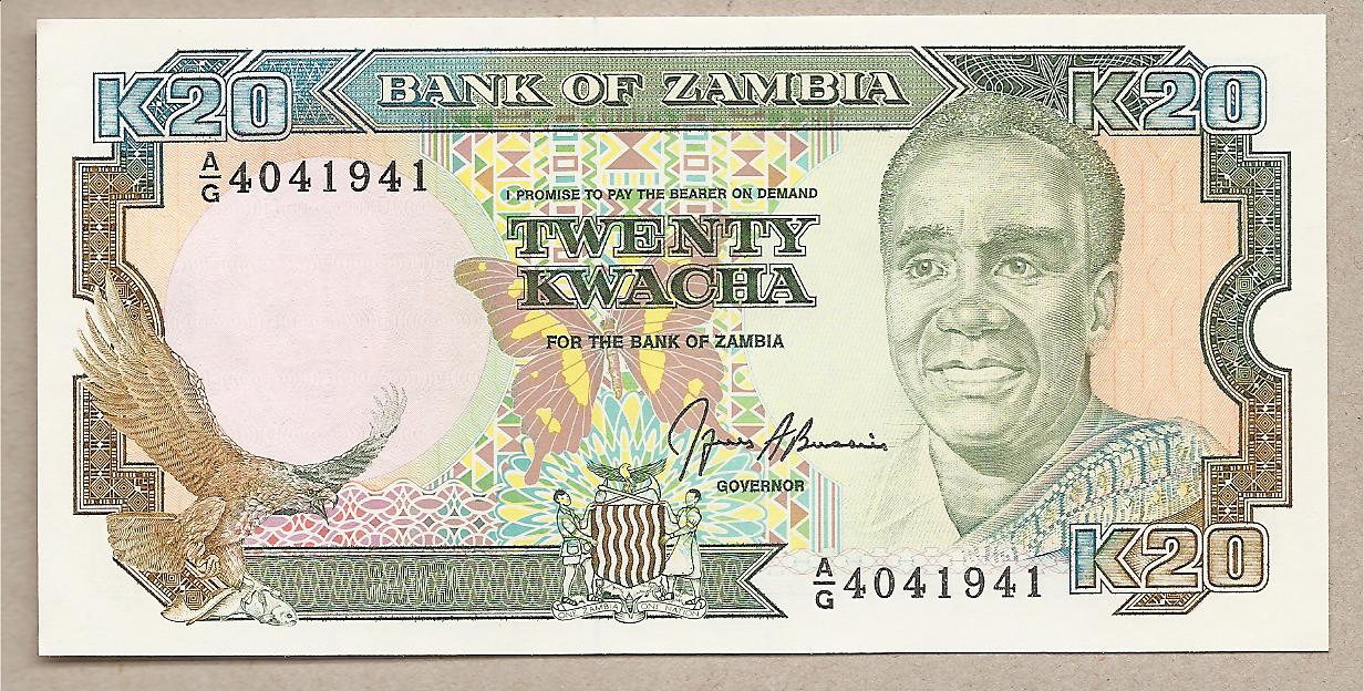 39183 - Zambia - banconota non circolata da 20 Kwacha