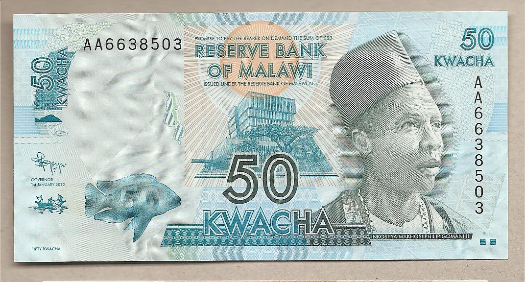 39238 - Malawi - banconota non circolata da 50 Kwacha - 2012