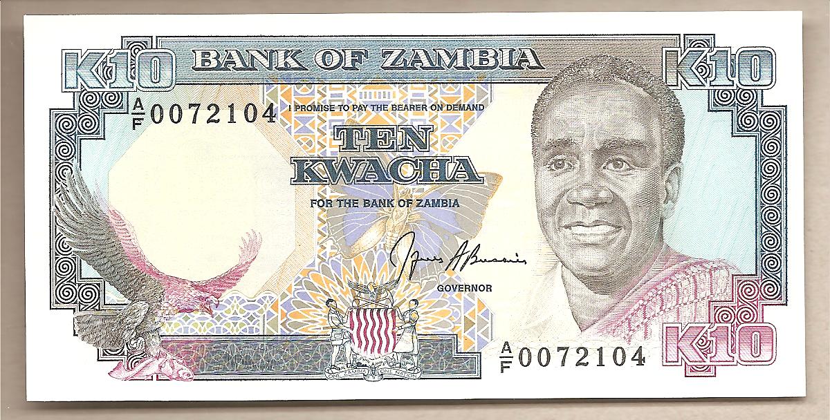39253 - Zambia - banconota non circolata da 10 Kwacha