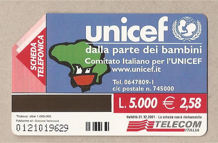 39302 - Italia - scheda telefonica usata da  5000/ 2,58 - UNICEF