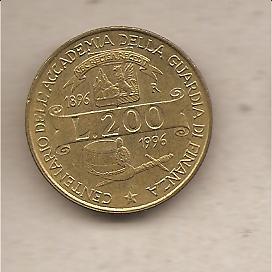 39331 - Italia - moneta circolata da 200 Lire  Accademia GDF - 1996
