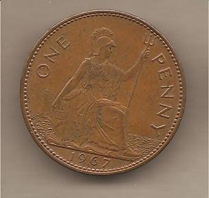 39375 - Regno Unito - moneta circolata da 1 Penny - 1967