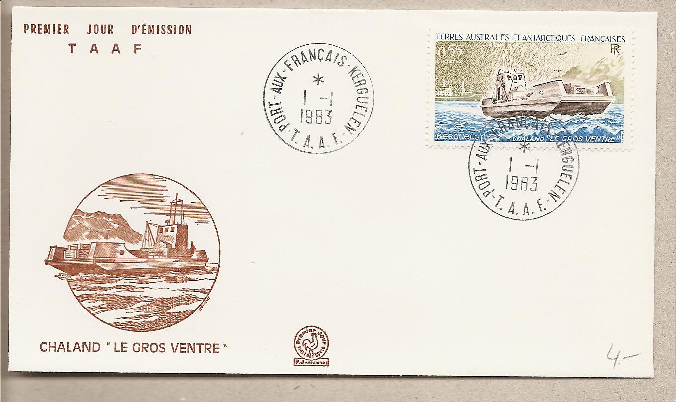 39408 - TAAF - busta FDC: nave da trasporto Le Gros Ventre - 1983