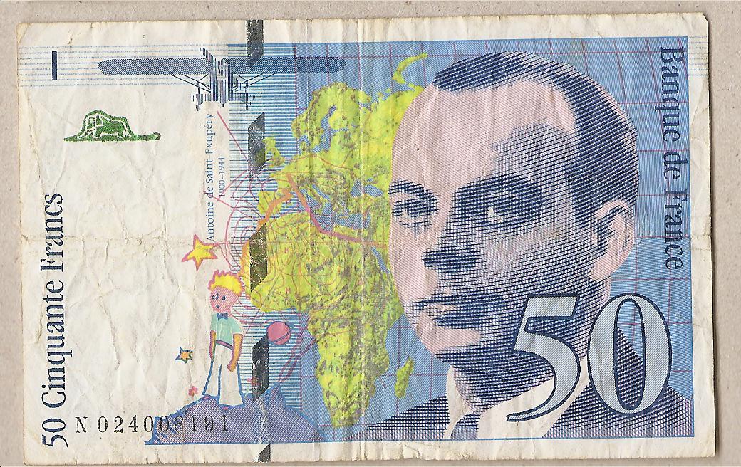 39492 - Francia - banconota circolata da 50 Franchi - 1994* S