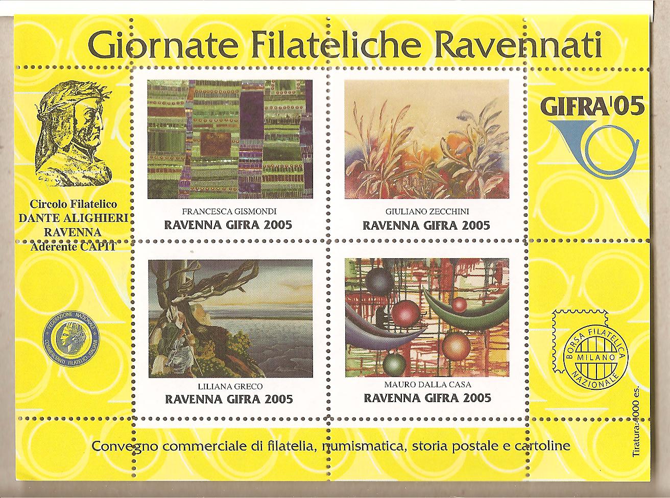 39629 - Italia - foglietto erinnofilo: Giornate Filateliche Ravennate - 2005