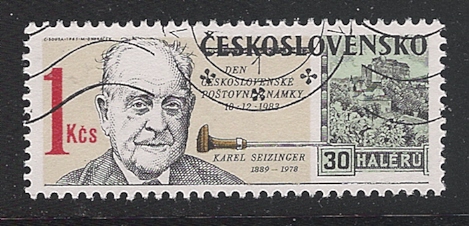 39654 - CECOSLOVACCHIA - 1983 - valore obliterato da 1 k. - emissione dedicata alla giornata del francobollo - in ottime condizioni.