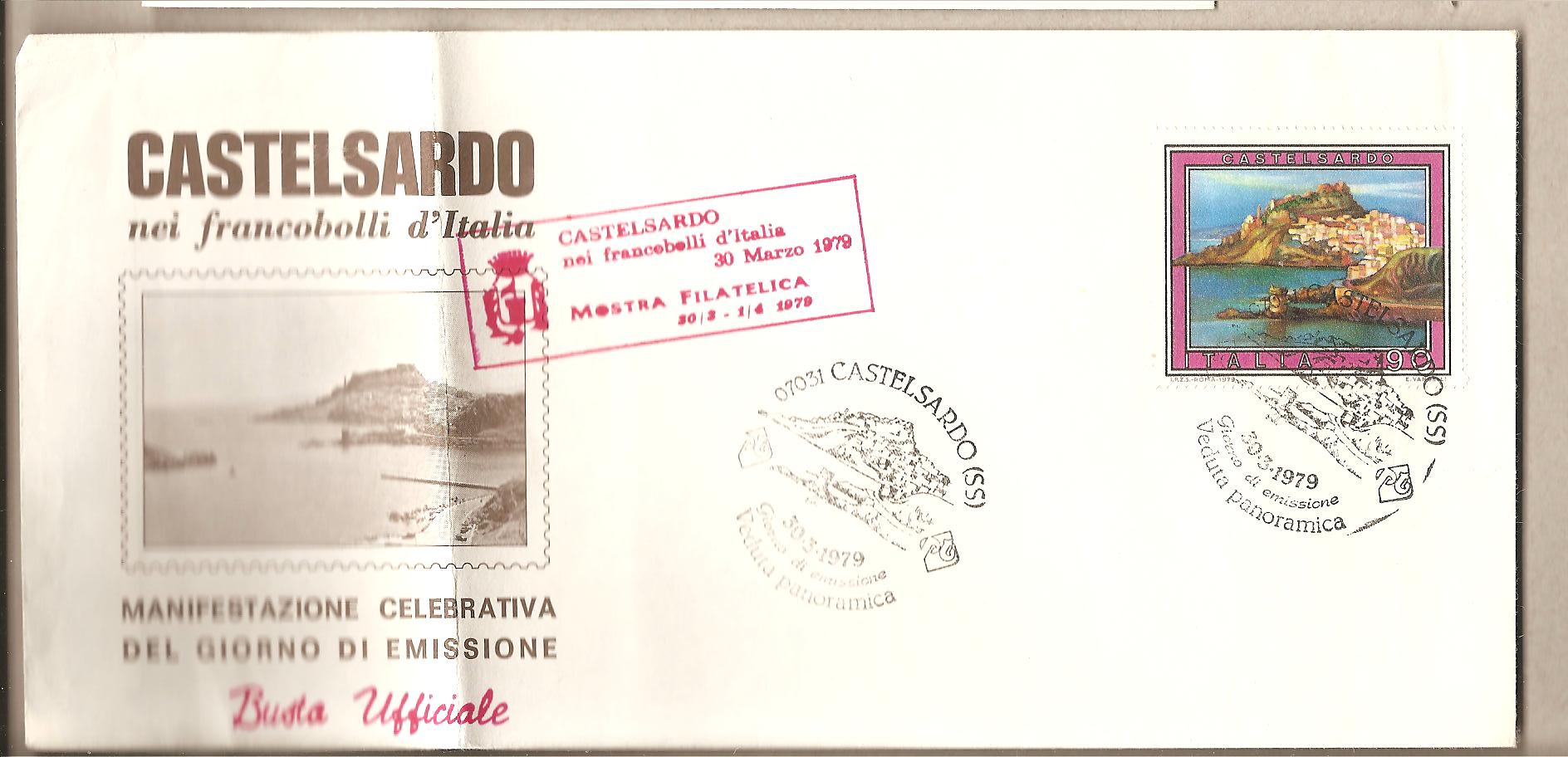 39663 -  Italia - busta FDC con annullo speciale: Turistica - Castelsardo  (SS) - 1979