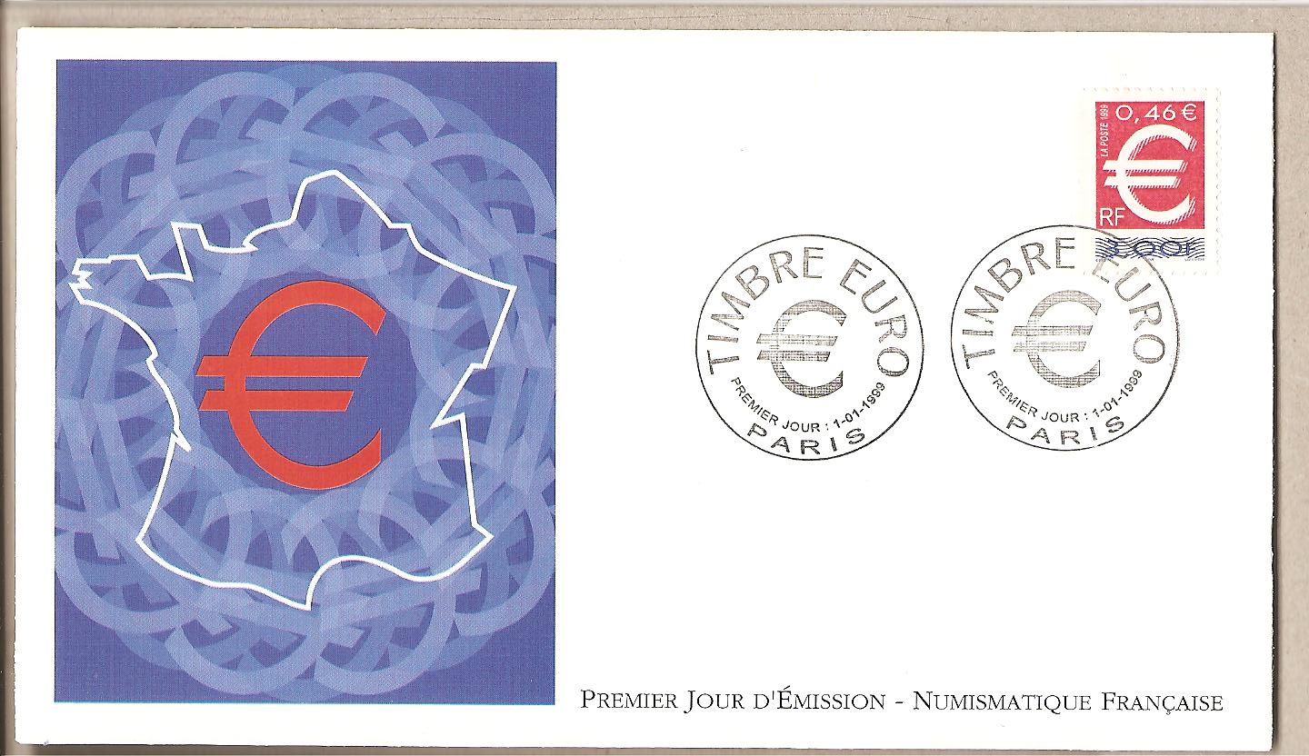 39674 - Francia - busta FDC: Introduzione dell Euro - 1999
