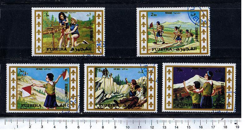 39923 - FUJEIRA, Anno 1970-# 706-10 * Ragazze Scouts -  5 valori serie completa timbrata
