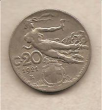 39965 - Italia - moneta circolata da 20 centesimi  Libert librata  - 1921