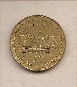 39991 - Italia - moneta circolata da 200 Lire  Arsenale di Taranto  - 1989