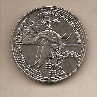 40034 - Portogallo - moneta SPL da 100 Escudos - 1990 Nave Cacao Astronomica
