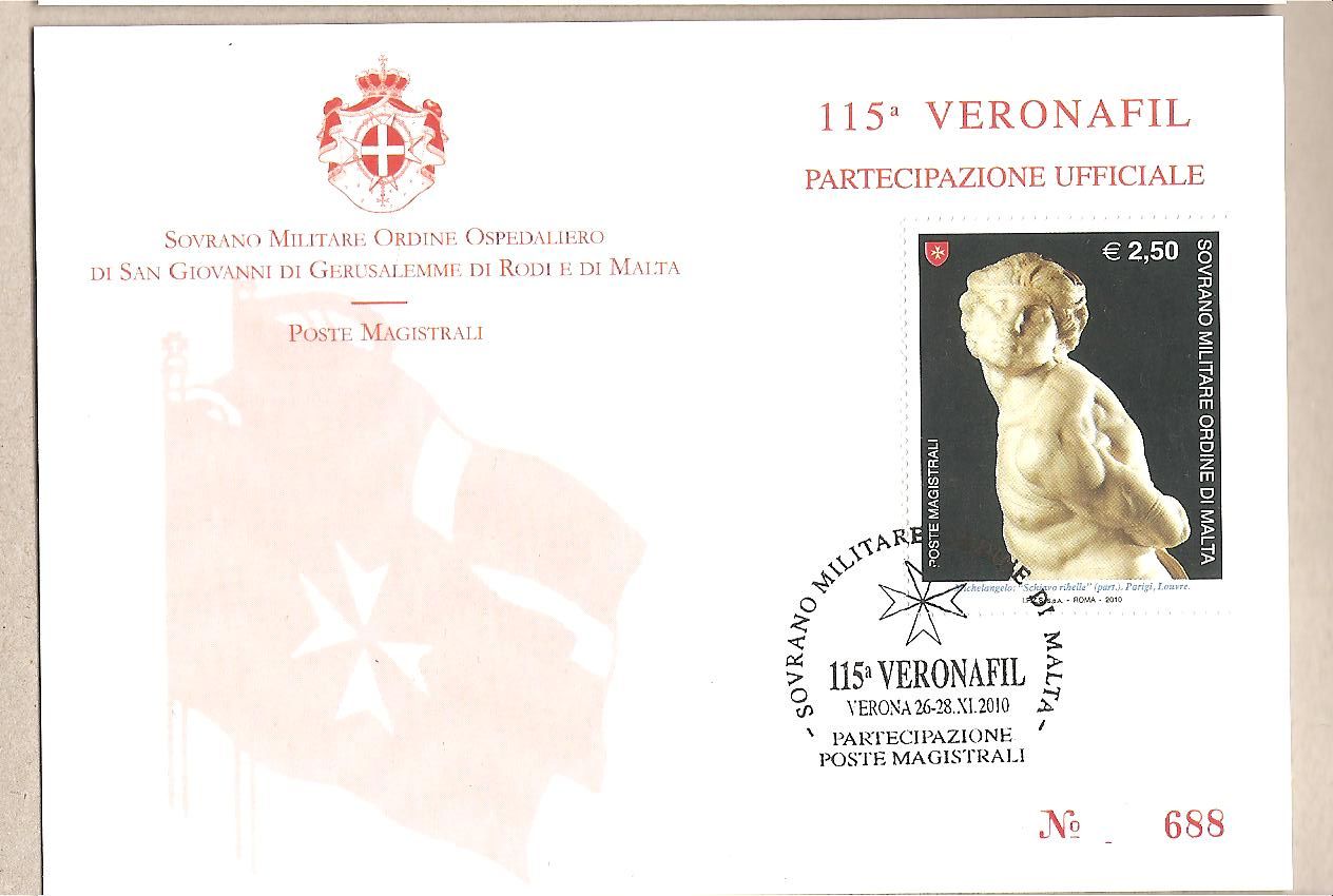 40187 - SMOM - cartolina partecipazione ufficiale alla 115 Veronafil - 2010