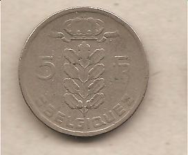 40217 - Belgio - moneta circolata da 5 Franchi - 1960