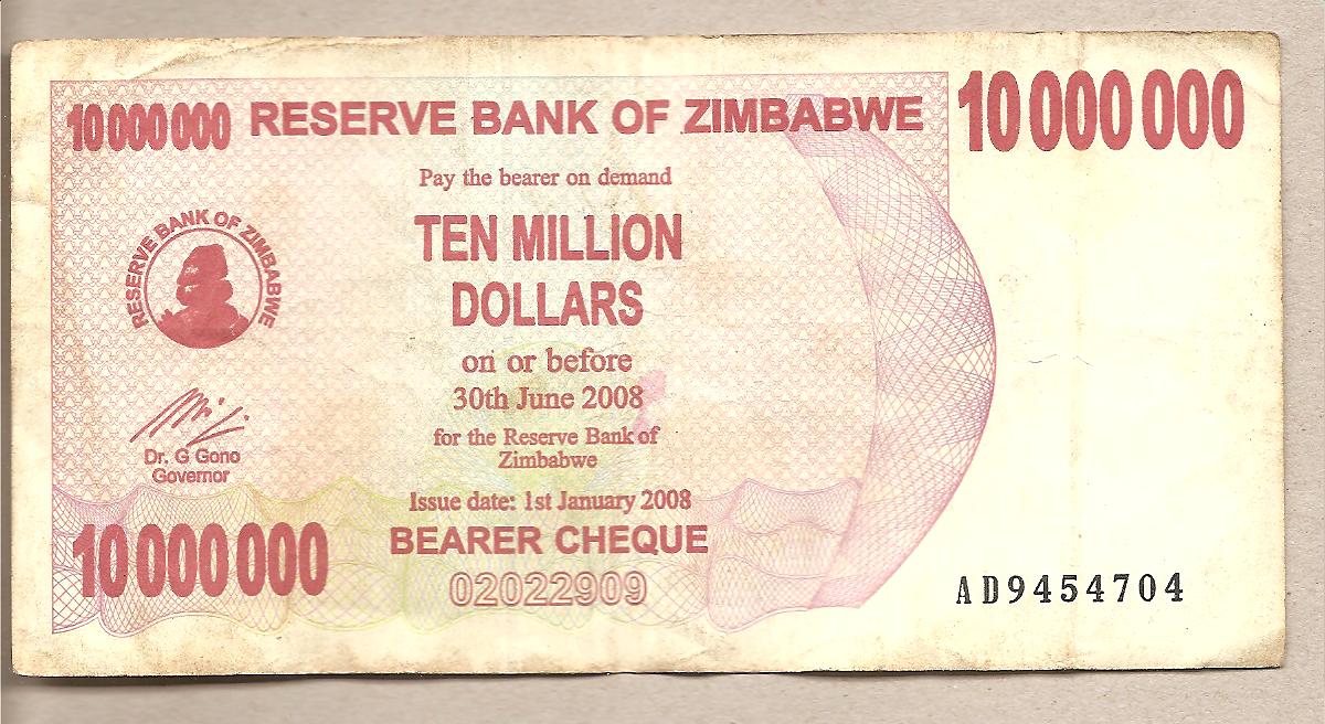 40378 - Zimbabwe - banconota circolata da 10.000.000 Dollari - 2008