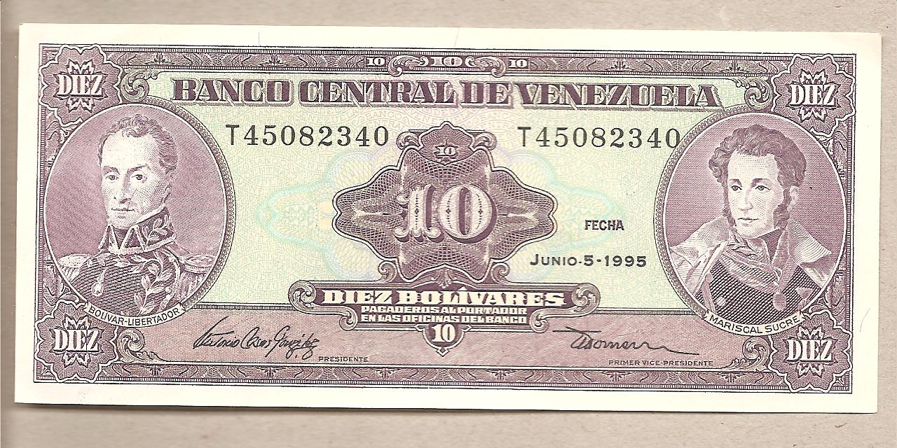 40400 - Venezuela - banconota non circolata da 10 Bolivares - 1995