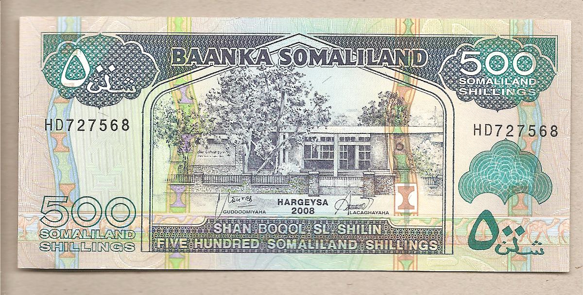 40415 - Somaliland - banconota non circolata da 500 Scellini - 2008