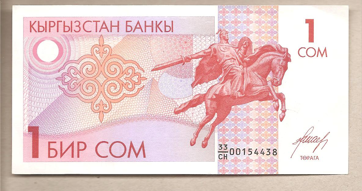 40459 - Kirghizistan - banconota non circolata da 1 Som