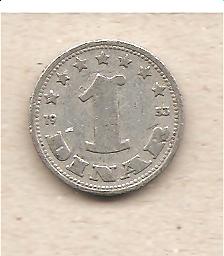40633 - Jugoslavia - moneta circolata da 1 Dinaro - 1953