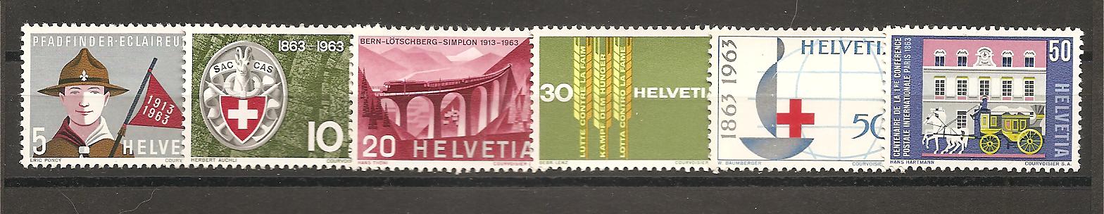 40672 - Svizzera - serie completa nuova: Serie di propaganda - 1963