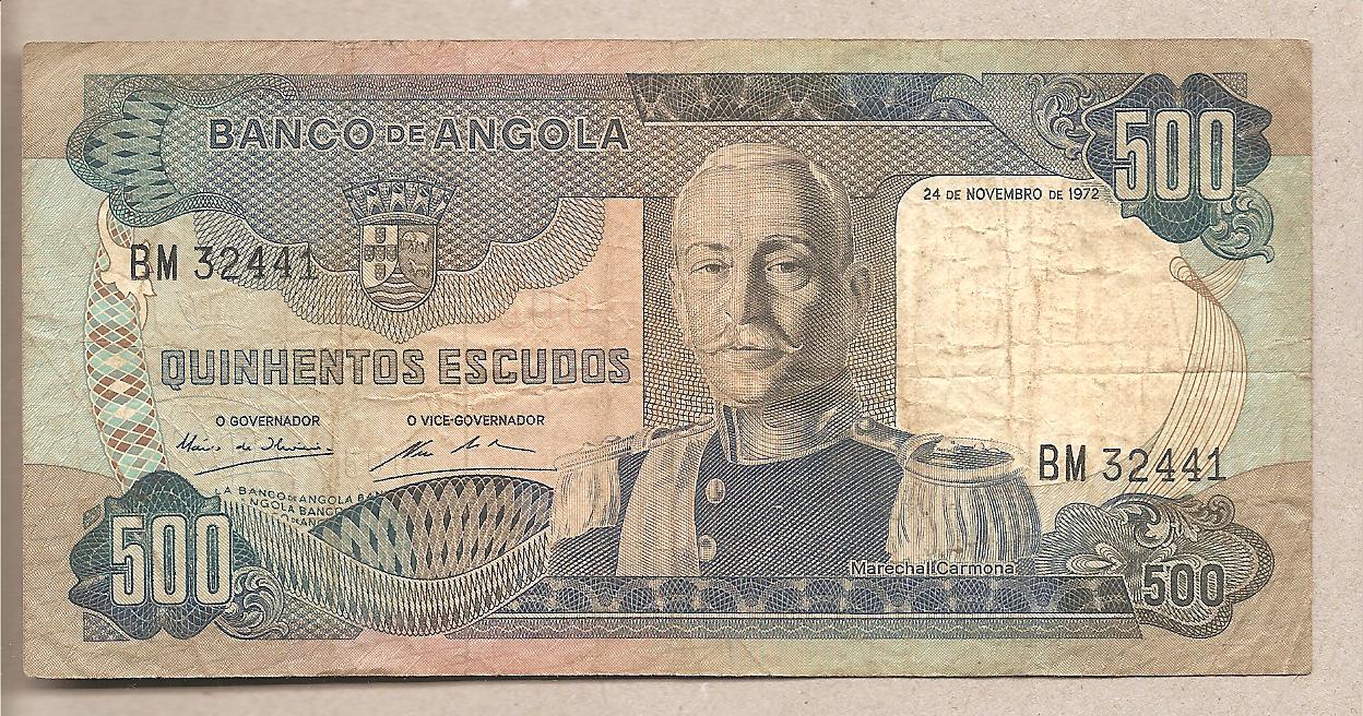 40751 - Angola - banconota circolata da 500 Scudi - 1972